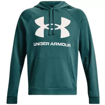 Under Armour Rival Fleece Big Logo felpa con cappuccio uomo Marine OD Green