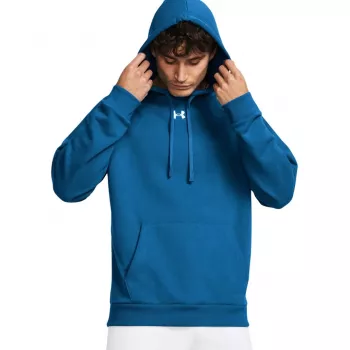 Felpa con cappuccio Under Armour Uomo Rival Fleece Academy Blue taglia M