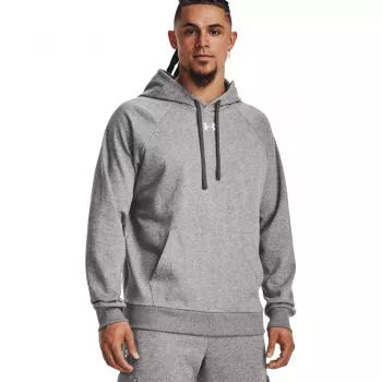 Felpa con cappuccio Under Armour Rival Fleece Mod Gray/Black Uomo Medium