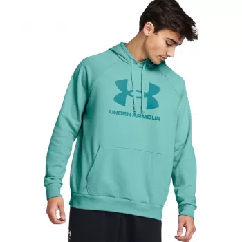 Under Armour Rival Fleece Logo HD felpa uomo Sea 1379758 482 M