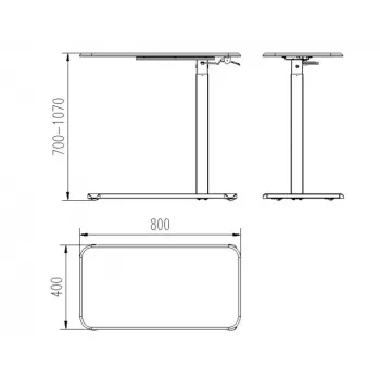 UNIQUE LAPTOP DESK scrivania/tavolo regolabile in altezza nero