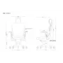 UNIQUE Wau 2 BL416 sedia da ufficio ergonomica, tessuto bianco neve con schienale in mesh grigio, braccioli e poggiatesta regolabili