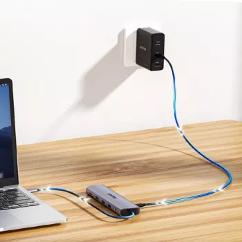 Unitek Hub USB 3.0 4 porte con cavo 30cm, grigio