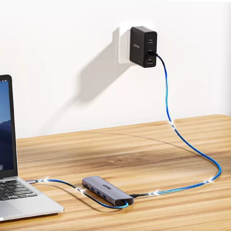 Unitek Hub USB 3.0 4 porte con cavo 30cm, grigio