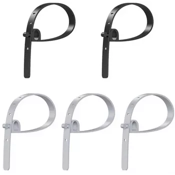UNITEK FlexiTie Set di fascette in silicone per cavi, nero/grigio