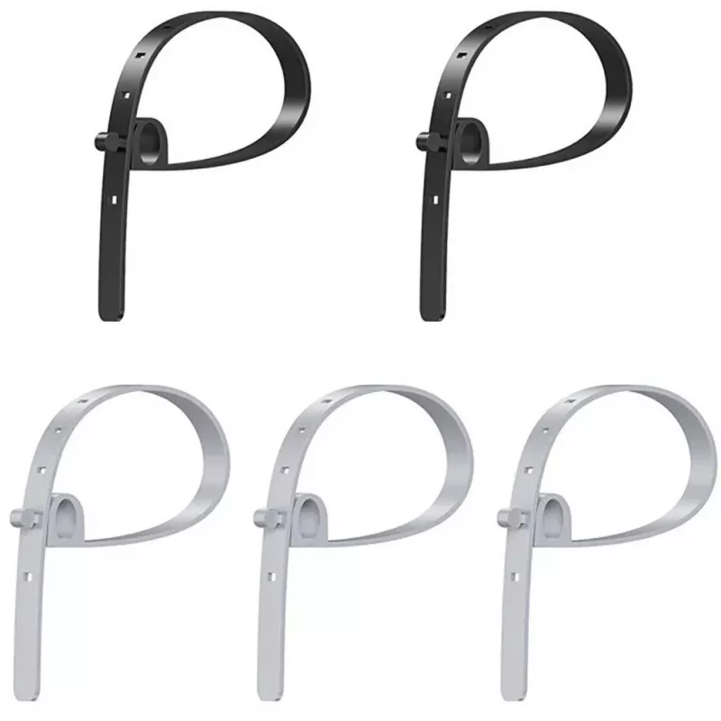 UNITEK FlexiTie Set di fascette in silicone per cavi, nero/grigio