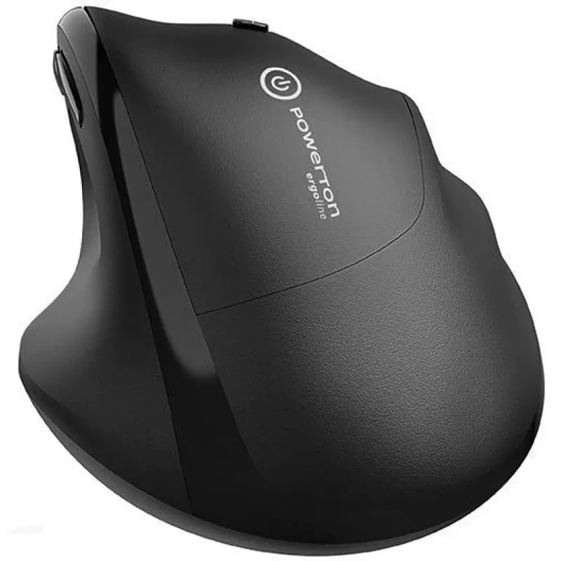 UNITEK Powerton ERGO CLOE mouse wireless – nero, 1600 DPI, design ergonomico per destrimani
