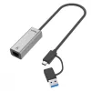 UNITEK Adattatore USB-A/C 3.1 Gen 1 a RJ45 2.5 Gigabit Ethernet U1313C
