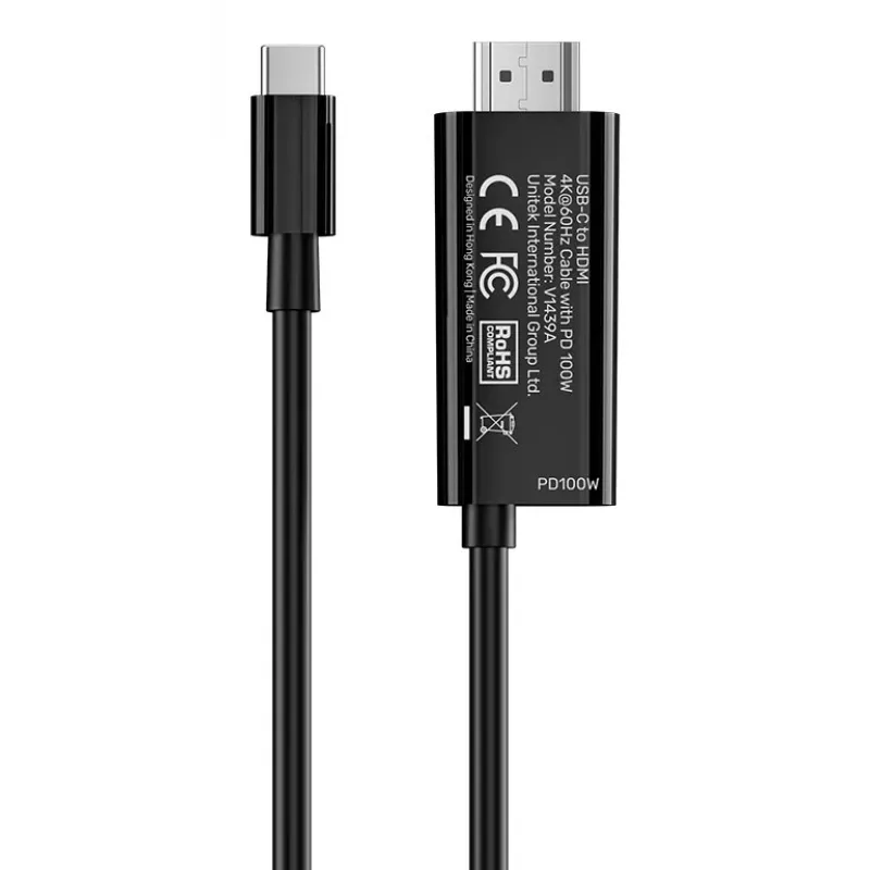 UNITEK cavo USB-C a HDMI 4K@60Hz con USB-C PD 100W