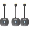 UNITEK Sistema trasmettitore wireless HDMI 1080p AV, 1 trasmettitore + 2 ricevitori, nero