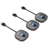 UNITEK Sistema trasmettitore wireless HDMI 1080p AV, 1 trasmettitore + 2 ricevitori, nero