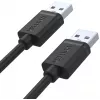 UNITEK Y-C442GBK Cavo USB 2.0 Type-A maschio su Type-A maschio 1,5 m nero