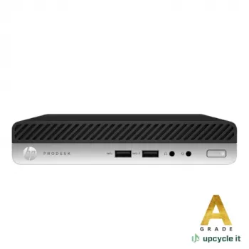 Upcycle IT HP ProDesk 400 G4 DM (ricondizionato) mini-PC, Intel Core i5-8500T, 8GB DDR4, 256GB SSD, Windows 11 Pro
