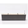 URBALIVE BERBERIS fioriera rettangolare autoirrigante 80 x 20 cm, grigio