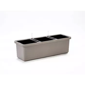 Urbalive Berberis Trio Fioriera autoirrigante 117 x 39 cm, grigio chiaro