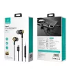 USAMS EP-43 auricolari stereo USB-C in metallo con microfono, nero