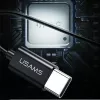 USAMS EP-43 auricolari stereo USB-C in metallo con microfono, nero