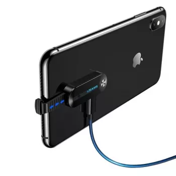 USAMS Adattatore doppio Lightning con luce LED SJ357 nero