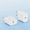 USAMS Serie Yi T65 Caricabatterie rapido PD 20W con cavo USB-C a USB-C 60W, bianco (OYXLTZ01)