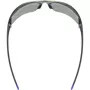 UVEX Equate Occhiali da ciclismo, nero/blu opaco/specchio blu