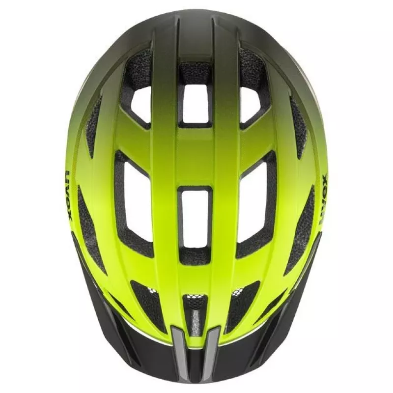 UVEX I-vo 2 casco da bici 56-60 cm, giallo neon/nero opaco