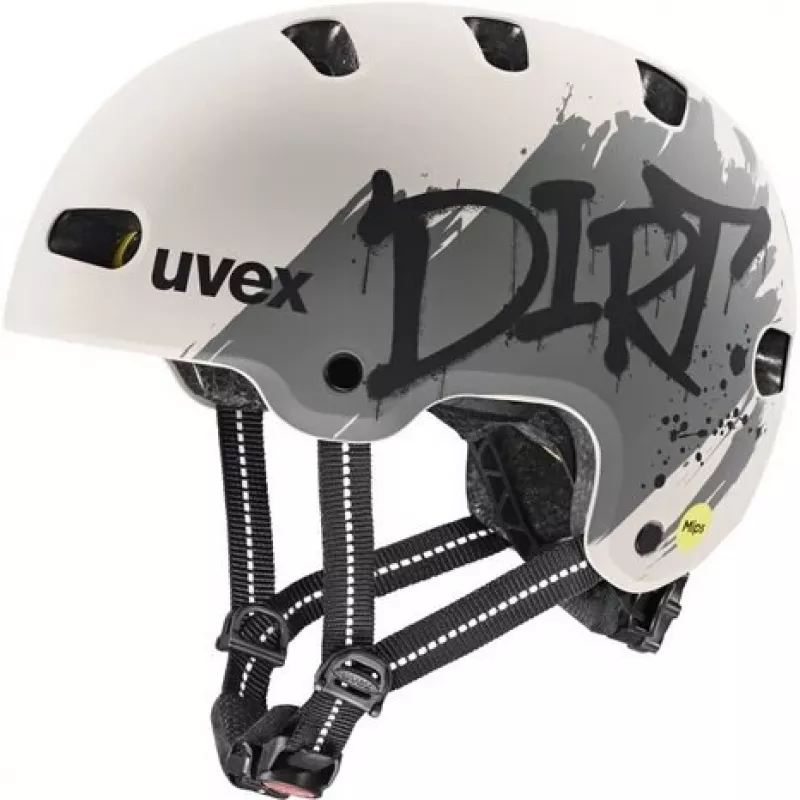 UVEX Kid 4 Style MIPS casco per bici bambino, Dirt Warm Grey