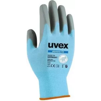 Uvex phynomic C3 guanti di sicurezza, taglia 8 (M), grigio/antracite, protezione taglio livello C, rivestimento in schiuma Aqua-Polymer 6008008