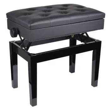 V-TONE BENCH 2 BK Panchetta per pianoforte con vano contenitore, nera