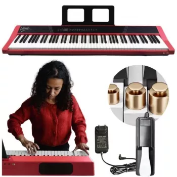 V-TONE BL-190 pianoforte digitale portatile 88 tasti con meccanica a martelletti pesati, nero