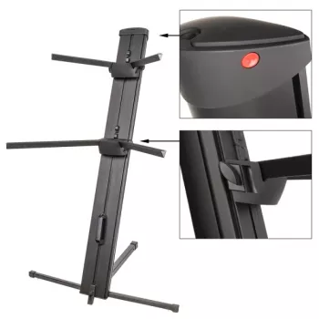V-TONE DELUXE K2 supporto per tastiera doppiamente regolabile