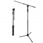 V-TONE DELUXE M1 Solo asta microfono con braccio e base treppiede, regolabile in altezza 900-1600 mm, nero