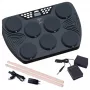 V-TONE ED7 batteria elettronica portatile con USB-C, 7 pad in silicone, 2 pedali, 5 kit preimpostati, altoparlante integrato