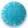 V-TONE VBJ 8-11 C Steel Tongue Drum Tank Drum, 11 note, do maggiore, nero opaco, con bacchette e custodia