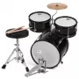 V-TONE VD JUNIOR BK batteria acustica junior 5 pezzi per bambini, nero