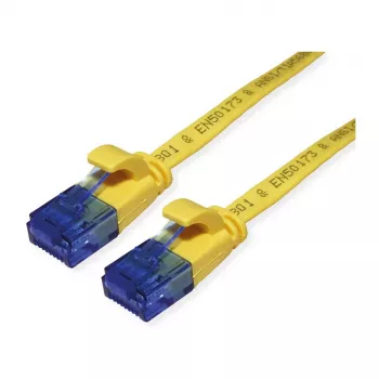 VALUE Cavo patch extra-flat Cat.6A UTP, giallo, 0,5 m