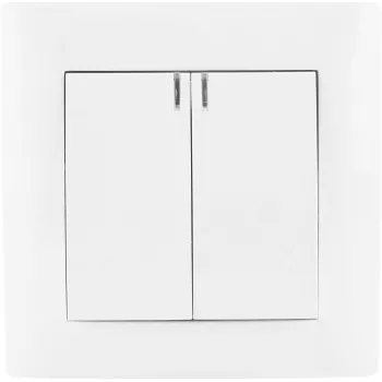 VCX WESA LC 04 Interruttore doppio con retroilluminazione, bianco