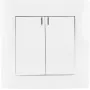 VCX WESA LC 04 Interruttore doppio con retroilluminazione, bianco