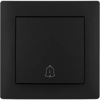 VCX WESA LC 06 Pulsante campanello, nero, montaggio a parete, IP44