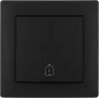 VCX WESA LC 06 Pulsante campanello, nero, montaggio a parete, IP44