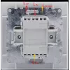 VCX WESA LC 12 interruttore a rullo, 2 tasti, pulsante, da incasso, bianco
