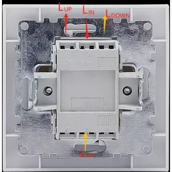 VCX WESA LC 12 interruttore a rullo, 2 tasti, pulsante, da incasso, bianco