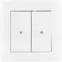 VCX WESA LC 12 interruttore a rullo, 2 tasti, pulsante, da incasso, bianco