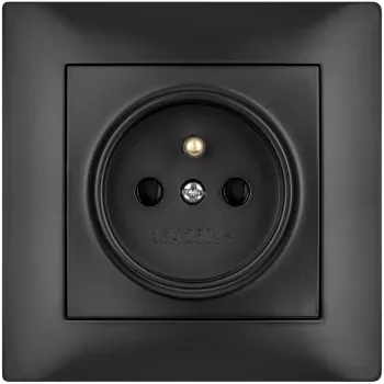 VCX WESA LC 13 Presa singola con contatto di protezione, Nero