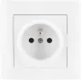 VCX WESA LC 13 Presa singola con contatto di protezione, tipo E, 16A 250V, bianco
