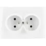 VCX WESA LC 16 presa doppia con contatto di terra, da incasso, 16 A, 250 V, bianco