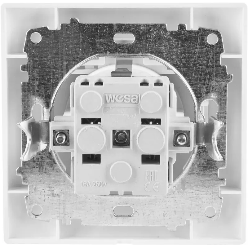 VCX WESA LC 18 presa Schuko con coperchio a ribalta, montaggio a parete, IP44, bianco