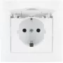 VCX WESA LC 18 presa Schuko con coperchio a ribalta, montaggio a parete, IP44, bianco