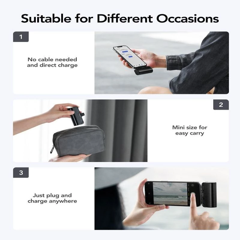 Veger PlugOn Power Bank (W0558P) 5000 mAh 20W PD QC3.0 con connettore Lightning integrato Nero