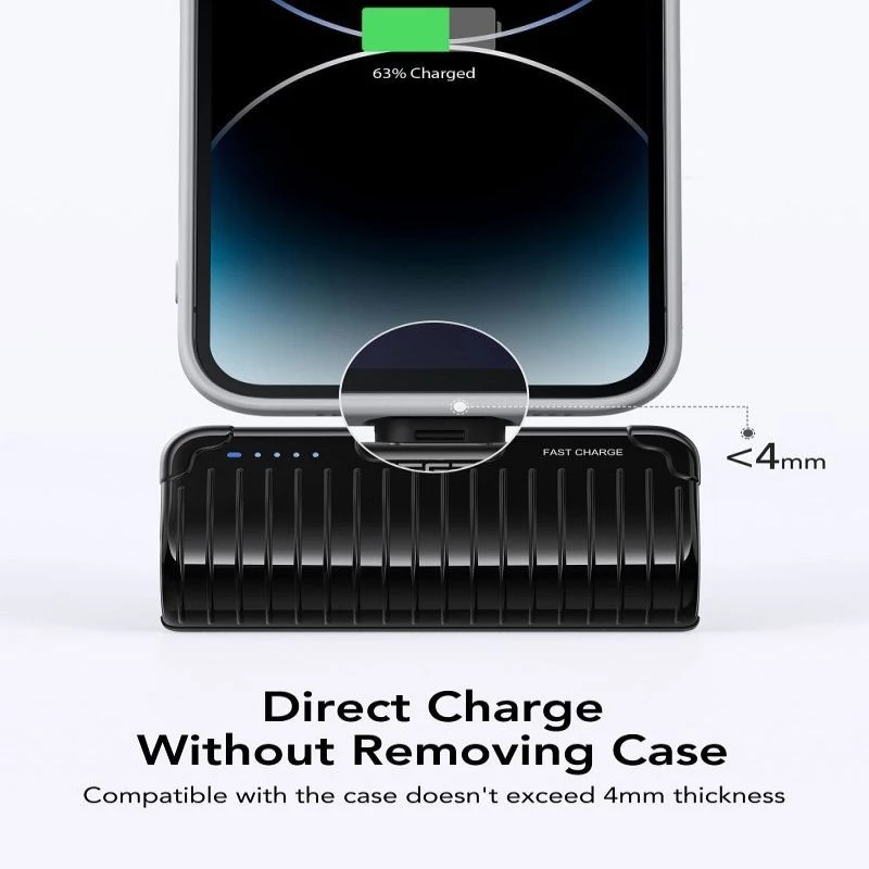 Veger PlugOn Power Bank (W0558P) 5000 mAh 20W PD QC3.0 con connettore Lightning integrato Nero
