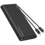 VEGER TCE130 130W PD power bank 25000mAh con cavi USB-C e Lightning integrati, nero